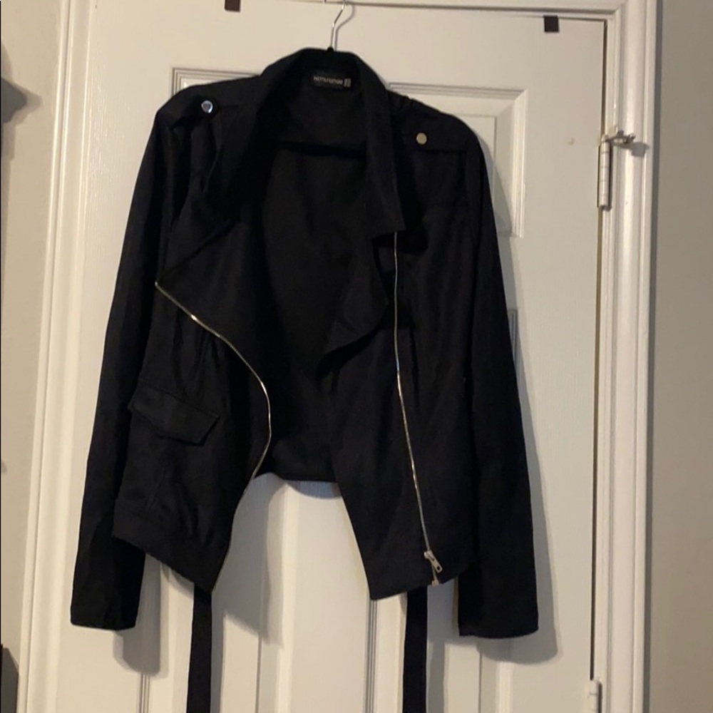 Black suede jacket